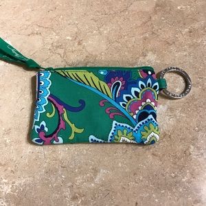 Vera Bradley zippered ID pouch EUC